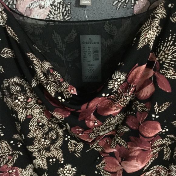 Sleeveless blouse, NWT, black & brown tones - Picture 3 of 5